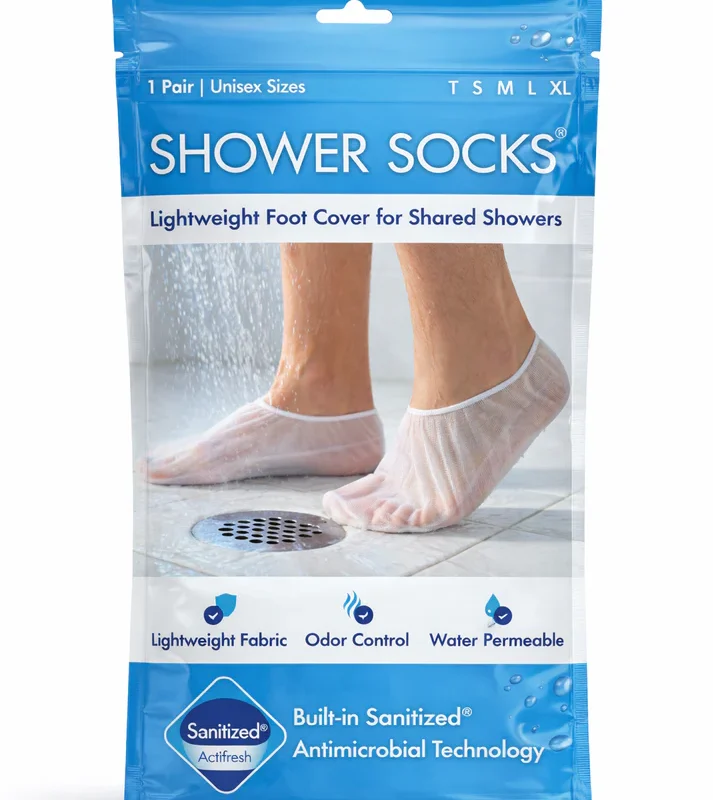 Shower Sock product packaging standing upright